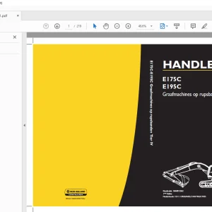 New Holland E175C E195C Graafmachines op rupsbanden Tier IV HANDLEIDING 84491262 - PDF DOWNLOAD