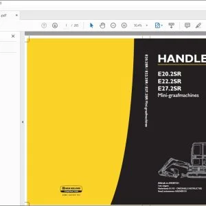 New Holland E20.2SR E22.2SR E27.2SR Mini-graafmachines HANDLEIDING 84287321 - PDF DOWNLOAD