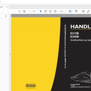 New Holland E215B E245B Graafmachines op rupsbanden ROPS Tier III HANDLEIDING 84267580 - PDF DOWNLOAD