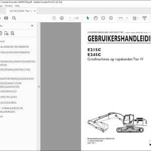 New Holland E215C E245C Graafmachines op rupsbanden Tier IV GEBRUIKERSHANDLEIDING 84565159 - PDF DOWNLOAD