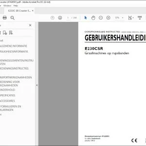 New Holland E230CSR Graafmachines op rupsbanden GEBRUIKERSHANDLEIDING 47426591 - PDF DOWNLOAD