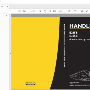 New Holland E265B-E305B Graafmachines op rupsbanden ROPS Tier III HANDLEIDING 84267951 - PDF DOWNLOAD