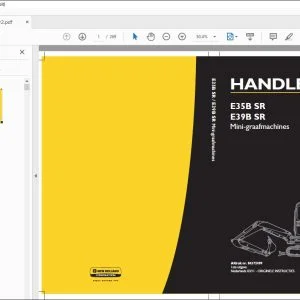 New Holland E35B SR E39B SR Mini-graafmachines HANDLEIDING 84372499 - PDF DOWNLOAD