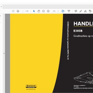 New Holland E385B Graafmachine op rupsbanden ROPS Tier III HANDLEIDING 84268175 - PDF DOWNLOAD