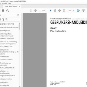 New Holland E60C Mini-graafmachines GEBRUIKERSHANDLEIDING 90436647 - PDF DOWNLOAD