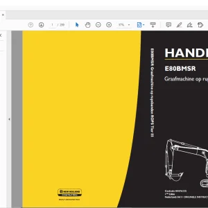 New Holland E80BMSR Graafmachine op rupsbanden ROPS Tier III HANDLEIDING 84476335 - PDF DOWNLOAD