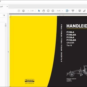 New Holland F106.6 F106.6A F156.6 F156.6A GRADER Tier III HANDLEIDING 84282297 - PDF DOWNLOAD
