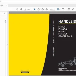 New Holland F106.7 F106.7A F156.7 F156.7A GRADER Tier III HANDLEIDING 84147950 - PDF DOWNLOAD