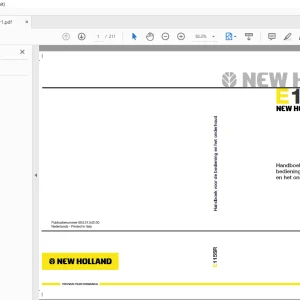 New Holland Kobelco E115SR Handboek voor de bediening en het onderhoud 604.21.542.00 - PDF DOWNLOAD