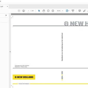 New Holland Kobelco E265 E305 Handboek voor de bediening en het onderhoud 604.35.488.00 - PDF DOWNLOAD