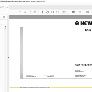 New Holland L150 TIER 3 Skid Steer Variabak GEBRUIKERSHANDLEIDING 84146933 - PDF DOWNLOAD