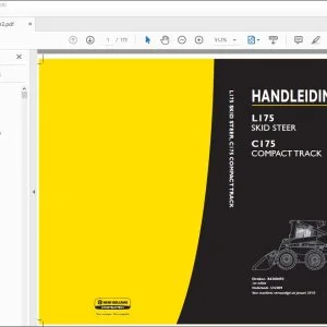 New Holland L175 SKID STEER C175 COMPACT TRACK HANDLEIDING 84268492 - PDF DOWNLOAD