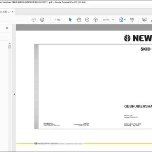 New Holland L180 L185 C185 TIER 3 Skid Steer Variabak GEBRUIKERSHANDLEIDING 84152711 - PDF DOWNLOAD