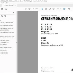 New Holland L213 L220 L216 L221 L218 L228 Stage IV Schranklader serie 200 C227 C232 Stage IV Compacte rupslader serie 200 GEBRUIKERSHANDLEIDING 47853315 - PDF DOWNLOAD