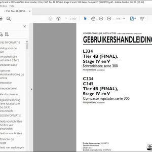 New Holland L334 Tier 4B (FINAL) Stage IV & C334 C345 Tier 4B (FINAL) Stage IV en V Compacte rupslader serie 300 GEBRUIKERSHANDLEIDING 90428711 - PDF DOWNLOAD