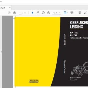 New Holland LM1133 LM732 Telescopische Verreikers GEBRUIKERSHANDLEIDING 84266441 - PDF DOWNLOAD
