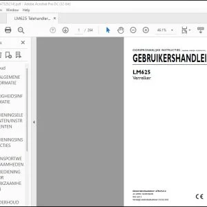 New Holland LM625 Verreiker GEBRUIKERSHANDLEIDING 47529214 - PDF DOWNLOAD