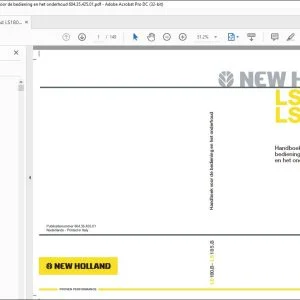 New Holland LS180.B LS185.B Handboek voor de bediening en het onderhoud 604.35.425.01 - PDF DOWNLOAD