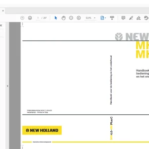 New Holland MH4.6 MHPlus C Handboek voor de bediening en het onderhoud 604.21.816.00 - PDF DOWNLOAD