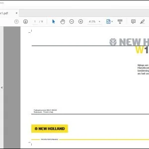 New Holland W130 Handboek voor de bediening en het onderhoud 604.21.879.00 - PDF DOWNLOAD
