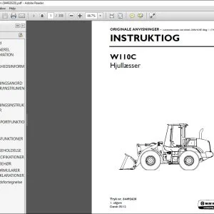 New Holland W110C Hjullæsser INSTRUKTIOG 84492620 - PDF DOWNLOAD