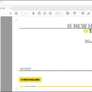New Holland W130 TC Tillaeg til Instruktionsbog 604.21.902.00 - PDF DOWNLOAD