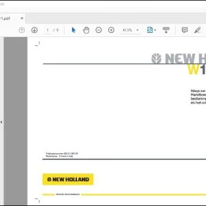 New Holland W170 TC Handboed voor de bediening en het onderhoud 6042194200 - PDF DOWNLOAD