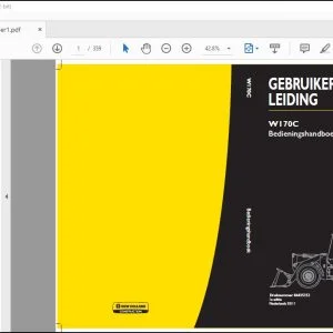 New Holland W170C Bedieningshandboek GEBRUIKERSHANDLEIDING - PDF DOWNLOAD