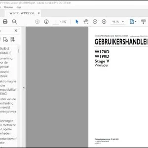 New Holland W170D W190D Stage V Wiellader GEBRUIKERSHANDLEIDING 51481809 - PDF DOWNLOAD