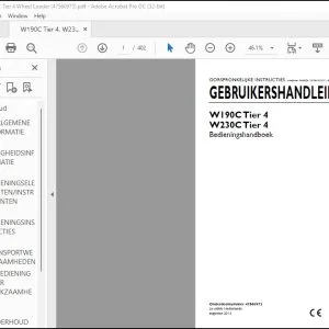 New Holland W190C Tier 4 W230C Tier 4 Bedieningshandboek GEBRUIKERSHANDLEIDING 47560973 - PDF DOWNLOAD