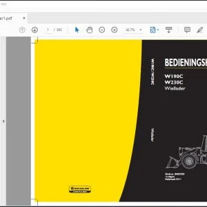 New Holland W190C W230C Wiellader BEDIENINGSHANDLEIDING 84425303 - PDF DOWNLOAD