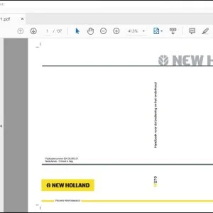 New Holland W270 Handboek voor de bediening en het onderhoud 604.35.005.01 - PDF DOWNLOAD