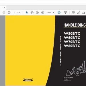 New Holland W50BTC W60BTC W70BTC W80BTC HANDLEIDING 84279985 - PDF DOWNLOAD