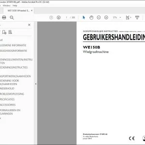 New Holland WE150B Wielgraafmachine GEBRUIKERSHANDLEIDING 47485140 - PDF DOWNLOAD