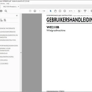 New Holland WE210B Wielgraafmachine GEBRUIKERSHANDLEIDING 47986941 - PDF DOWNLOAD