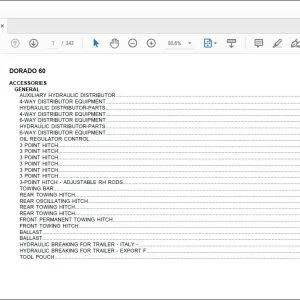 Same Tractor DORADO 60 Parts Catalog Manual - PDF DOWNLOAD