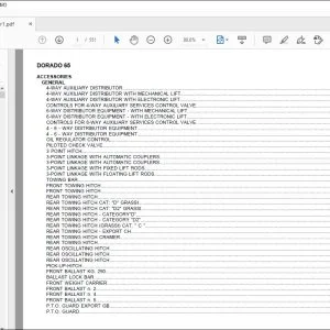 Same Tractor DORADO 65 Parts Catalog Manual - PDF DOWNLOAD