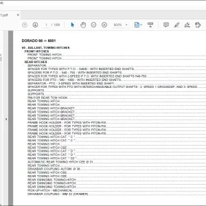 Same Tractor DORADO 66 after 6001 Parts Catalog Manual - PDF DOWNLOAD