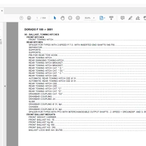 Same Tractor DORADO F 100 after 3001 Parts Catalog Manual - PDF DOWNLOAD