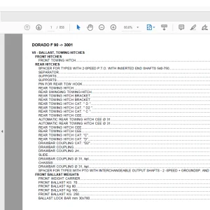 Same Tractor DORADO F 90 after 3001 Parts Catalog Manual - PDF DOWNLOAD
