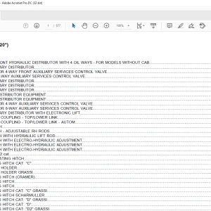 Same Tractor DORADO S 70(20") Parts Catalog Manual - PDF DOWNLOAD