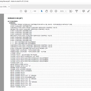 Same Tractor DORADO S 90(20") Parts Catalog Manual - PDF DOWNLOAD
