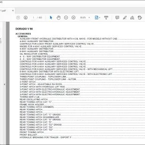 Same Tractor DORADO V 90 Parts Catalog Manual - PDF DOWNLOAD
