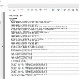 Same Tractor DORADO V 90 after 3001 Parts Catalog Manual - PDF DOWNLOAD