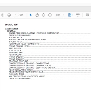 Same Tractor DRAGO 100 Parts Catalog Manual - PDF DOWNLOAD