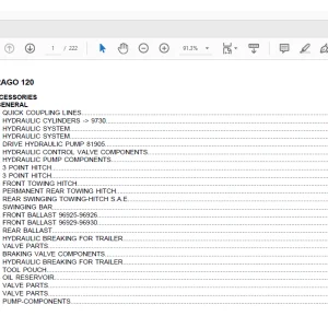 Same Tractor DRAGO 120 Parts Catalog Manual - PDF DOWNLOAD