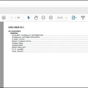 Same Tractor EXPLORER 65 C Parts Catalog Manual - PDF DOWNLOAD