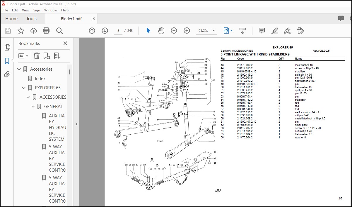 Same Tractor Explorer 65 Parts Catalog Manual - Pdf Download 