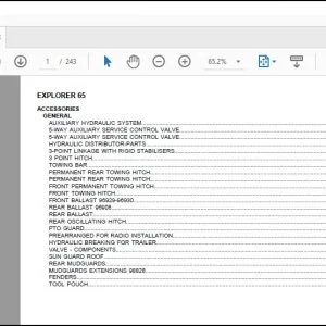 Same Tractor EXPLORER 65 Parts Catalog Manual - PDF DOWNLOAD