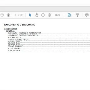 Same Tractor EXPLORER 70 C ERGOMATIC Parts Catalog Manual - PDF DOWNLOAD